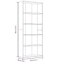 Brown oak plywood 5-shelf shelf 80x30x189 cm by vidaXL, Bookcases and shelves - Ref: Foro24-815404, Price: 139,95 €, Discount: %