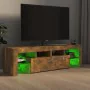 TV stand with smoked oak color LED lights 140x36.5x40 cm by vidaXL, TV Furniture - Ref: Foro24-815669, Price: 109,11 €, Disco...