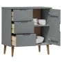 MOLD Sideboard aus massivem grauem Kiefernholz 76,5 x 40 x 80 cm von vidaXL, Sideboards - Ref: Foro24-350512, Preis: 99,41 €,...