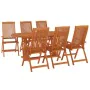 7-piece solid eucalyptus wood garden dining set by vidaXL, Garden sets - Ref: Foro24-3087342, Price: 712,34 €, Discount: %