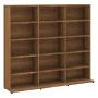 Oak brown plywood CD shelf 102x23x89.5 cm by vidaXL, CD and DVD storage - Ref: Foro24-815485, Price: 87,25 €, Discount: %