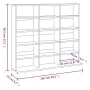 Oak brown plywood CD shelf 102x23x89.5 cm by vidaXL, CD and DVD storage - Ref: Foro24-815485, Price: 87,25 €, Discount: %