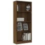 4-tier oak brown wood shelf 60x24x142 cm by vidaXL, Bookcases and shelves - Ref: Foro24-815431, Price: 71,20 €, Discount: %