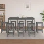 9-piece bar set solid gray pine wood by vidaXL, Furniture sets for kitchens and dining rooms - Ref: Foro24-3124719, Price: 39...