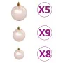 LED corner Christmas tree and white PVC balls 180 cm by vidaXL, Christmas trees - Ref: Foro24-3077959, Price: 63,23 €, Discou...