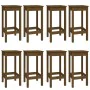 9-teiliges Bar-Set aus massivem Zirbenholz honigbraun von vidaXL, Möbelsets für Küchen und Esszimmer - Ref: Foro24-3124720, P...