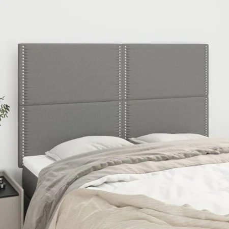 Headboards 4 units dark gray fabric 72x5x78/88 cm by vidaXL, Headboards and footboards - Ref: Foro24-3116191, Price: 100,10 €...