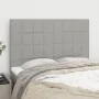 Headboards 4 units light gray fabric 72x5x78/88 cm by vidaXL, Headboards and footboards - Ref: Foro24-3116330, Price: 121,01 ...