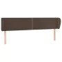 Brown synthetic leather headboard 203x23x78/88 cm by vidaXL, Headboards and footboards - Ref: Foro24-3117115, Price: 74,57 €,...