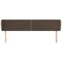 Brown synthetic leather headboard 203x23x78/88 cm by vidaXL, Headboards and footboards - Ref: Foro24-3117115, Price: 74,57 €,...