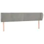 Light gray velvet headboard 203x23x78/88 cm by vidaXL, Headboards and footboards - Ref: Foro24-3117070, Price: 67,59 €, Disco...