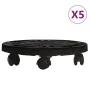 Plant stand with wheels 5 pcs black diameter 30cm 170kg by vidaXL, Pot stands - Ref: Foro24-3143917, Price: 99,39 €, Discount: %