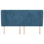 Headboard with dark blue velvet ears 203x23x118/128 cm by vidaXL, Headboards and footboards - Ref: Foro24-3117746, Price: 141...