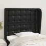 Headboard with black synthetic leather ears 93x23x118/128 cm by vidaXL, Headboards and footboards - Ref: Foro24-3118034, Pric...