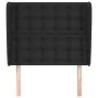 Headboard with black synthetic leather ears 93x23x118/128 cm by vidaXL, Headboards and footboards - Ref: Foro24-3118034, Pric...