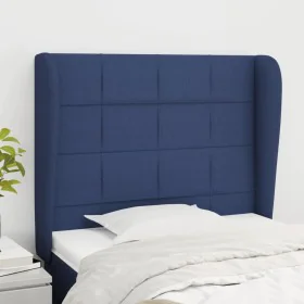 Headboard with blue fabric ears 83x23x118/128 cm by vidaXL, Headboards and footboards - Ref: Foro24-3117936, Price: 75,66 €, ...