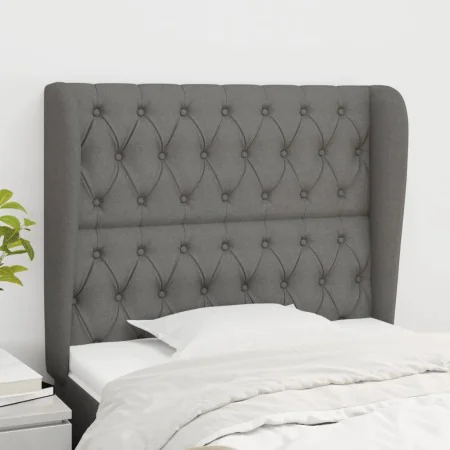 Headboard with dark gray fabric ears 93x23x118/128 cm by vidaXL, Headboards and footboards - Ref: Foro24-3118275, Price: 98,0...