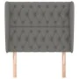 Headboard with dark gray fabric ears 93x23x118/128 cm by vidaXL, Headboards and footboards - Ref: Foro24-3118275, Price: 98,0...