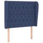 Headboard with blue fabric ears 93x23x118/128 cm by vidaXL, Headboards and footboards - Ref: Foro24-3118280, Price: 96,86 €, ...