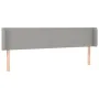 Light gray fabric headboard 203x16x78/88 cm by vidaXL, Headboards and footboards - Ref: Foro24-3118510, Price: 83,07 €, Disco...