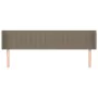 Taupe gray fabric headboard 183x16x78/88 cm by vidaXL, Headboards and footboards - Ref: Foro24-3119024, Price: 76,36 €, Disco...