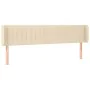 Cream fabric headboard 183x16x78/88 cm by vidaXL, Headboards and footboards - Ref: Foro24-3119025, Price: 80,02 €, Discount: %