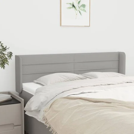 Light gray fabric headboard 147x16x78/88 cm by vidaXL, Headboards and footboards - Ref: Foro24-3118906, Price: 74,29 €, Disco...