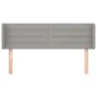 Light gray fabric headboard 147x16x78/88 cm by vidaXL, Headboards and footboards - Ref: Foro24-3118906, Price: 74,29 €, Disco...