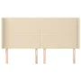 Headboard with cream fabric ears 203x16x118/128 cm by vidaXL, Headboards and footboards - Ref: Foro24-3119327, Price: 132,54 ...