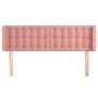 Pink velvet headboard 147x16x78/88 cm by vidaXL, Headboards and footboards - Ref: Foro24-3119255, Price: 71,90 €, Discount: %