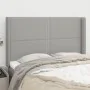 Headboard with light gray fabric ears 147x16x118/128 cm by vidaXL, Headboards and footboards - Ref: Foro24-3119438, Price: 11...