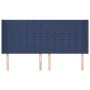 Headboard with blue fabric ears 183x16x118/128 cm by vidaXL, Headboards and footboards - Ref: Foro24-3120034, Price: 139,80 €...