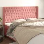 Headboard with pink velvet ears 183x16x118/128 cm by vidaXL, Headboards and footboards - Ref: Foro24-3119981, Price: 175,68 €...