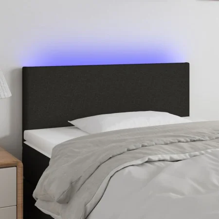 Kopfteil aus schwarzem Stoff mit LED 100x5x78/88 cm von vidaXL, Kopf- und Fußteile - Ref: Foro24-3121324, Preis: 51,20 €, Rab...