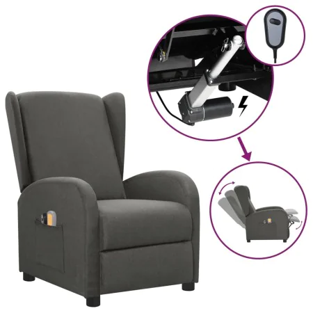 Electric massage chair dark gray fabric by vidaXL, Electric massage chairs - Ref: Foro24-3098938, Price: 267,76 €, Discount: %