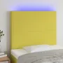 Headboard with LED lights green fabric 100x5x118/128 cm by vidaXL, Headboards and footboards - Ref: Foro24-3122141, Price: 67...