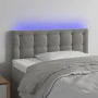 Light gray velvet headboard with LED 90x5x78/88 cm by vidaXL, Headboards and footboards - Ref: Foro24-3122082, Price: 53,12 €...