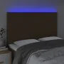 Headboard with LED lights dark brown fabric 144x5x118/128 cm by vidaXL, Headboards and footboards - Ref: Foro24-3122145, Pric...