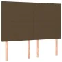 Headboard with LED lights dark brown fabric 144x5x118/128 cm by vidaXL, Headboards and footboards - Ref: Foro24-3122145, Pric...