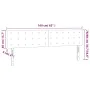 Rosa Samtkopfteil mit LED 160x5x78/88 cm von vidaXL, Kopf- und Fußteile - Ref: Foro24-3122105, Preis: 68,46 €, Rabatt: %