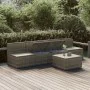 5-piece garden furniture set and gray synthetic rattan cushions by vidaXL, Garden sets - Ref: Foro24-3157370, Price: 393,46 €...