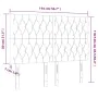 Kopfteil mit LED-Leuchten aus hellgrauem Stoff, 144 x 7 x 118/128 cm von vidaXL, Kopf- und Fußteile - Ref: Foro24-3122758, Pr...