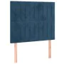 Headboard with LED lights dark blue velvet 100x5x118/128 cm by vidaXL, Headboards and footboards - Ref: Foro24-3122708, Price...