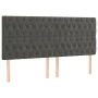 Dark gray velvet headboard with LED lights 200x7x118/128 cm by vidaXL, Headboards and footboards - Ref: Foro24-3122827, Price...