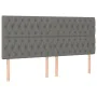 Headboard with LED lights dark gray fabric 200x7x118/128 cm by vidaXL, Headboards and footboards - Ref: Foro24-3122783, Price...