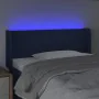 Blue fabric headboard with LED 83x16x78/88 cm by vidaXL, Headboards and footboards - Ref: Foro24-3122936, Price: 50,18 €, Dis...