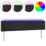 Black velvet headboard with LED 203x16x78/88 cm by vidaXL, Headboards and footboards - Ref: Foro24-3123024, Price: 84,25 €, D...