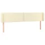 Headboard with LED cream synthetic leather 203x16x78/88 cm by vidaXL, Headboards and footboards - Ref: Foro24-3123206, Price:...