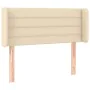 Cream fabric headboard with LED 103x16x78/88 cm by vidaXL, Headboards and footboards - Ref: Foro24-3123371, Price: 58,88 €, D...