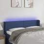 Blue fabric LED headboard 147x16x78/88 cm by vidaXL, Headboards and footboards - Ref: Foro24-3123380, Price: 71,96 €, Discoun...